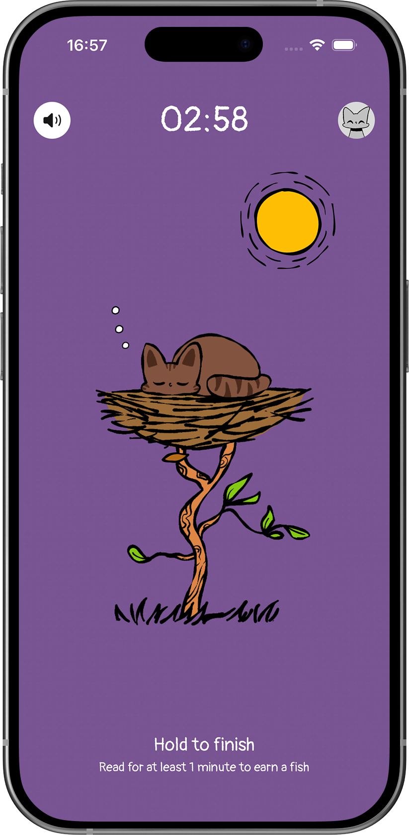 PagePaws reading session with Kyro sleeping in a nest